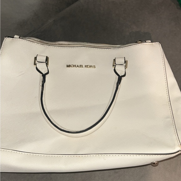 Michael Kors White Satchel with Sleek Design - Picture 1 of 3